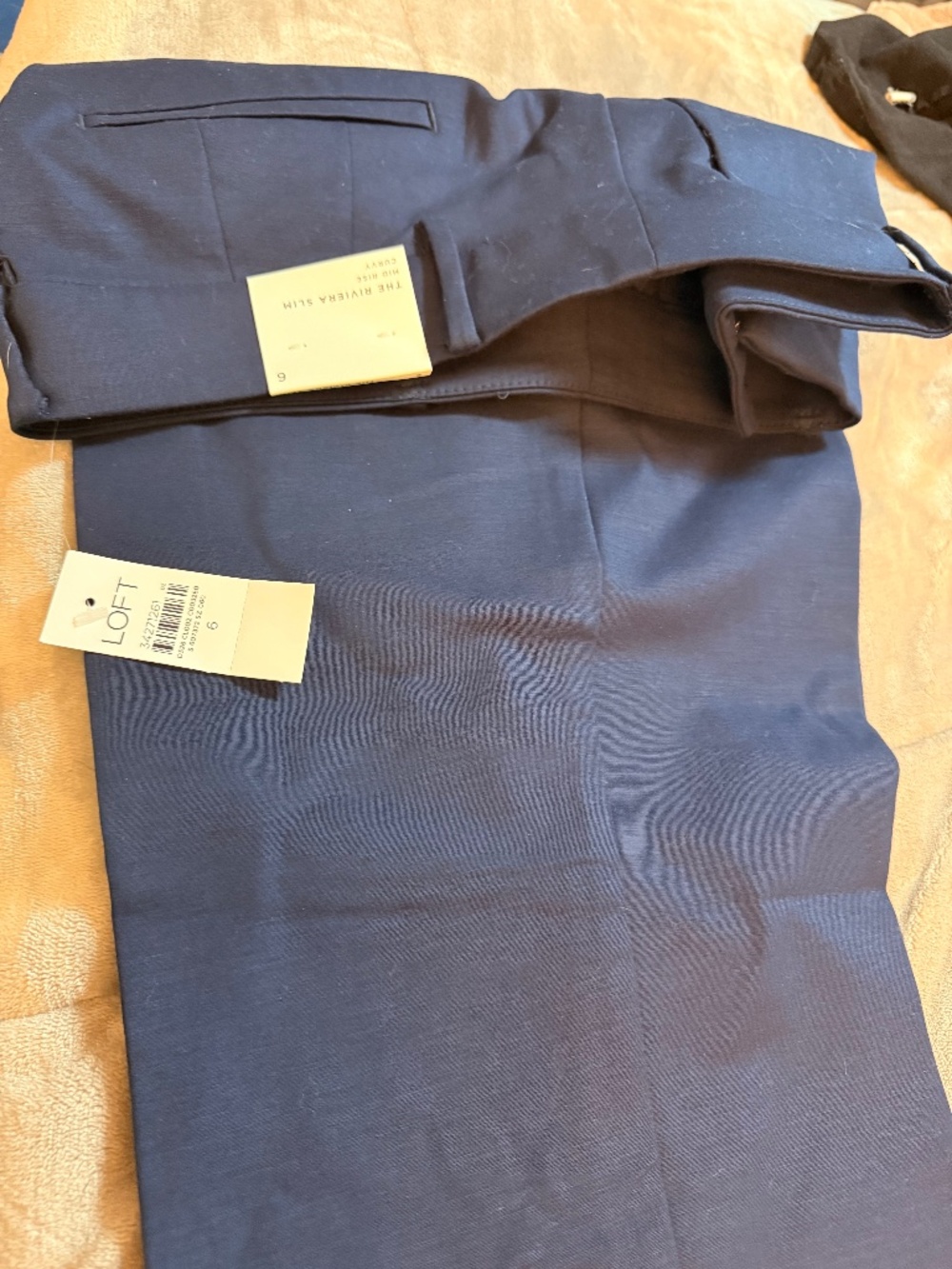 Loft Navy Riviera Slim Pant
